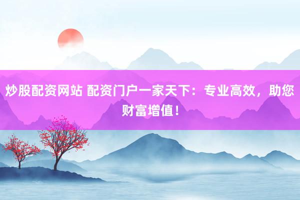 炒股配资网站 配资门户一家天下：专业高效，助您财富增值！