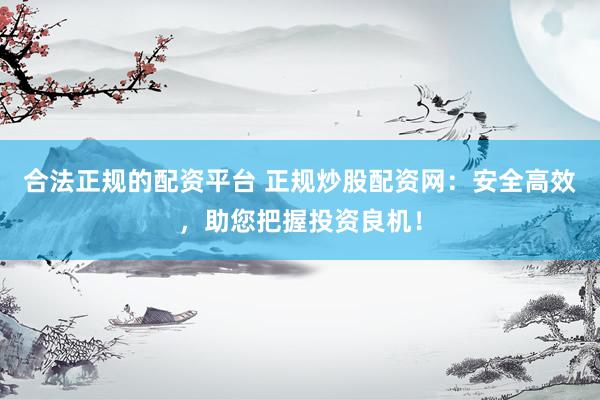 合法正规的配资平台 正规炒股配资网：安全高效，助您把握投资良机！