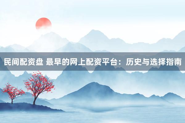 民间配资盘 最早的网上配资平台：历史与选择指南