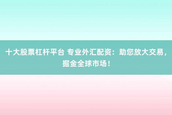 十大股票杠杆平台 专业外汇配资：助您放大交易，掘金全球市场！