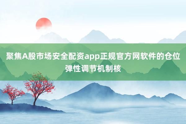 聚焦A股市场安全配资app正规官方网软件的仓位弹性调节机制核